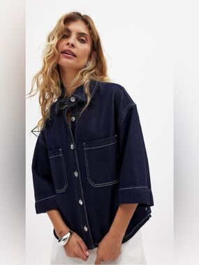 Na-Kd boxy oversized denim shirt